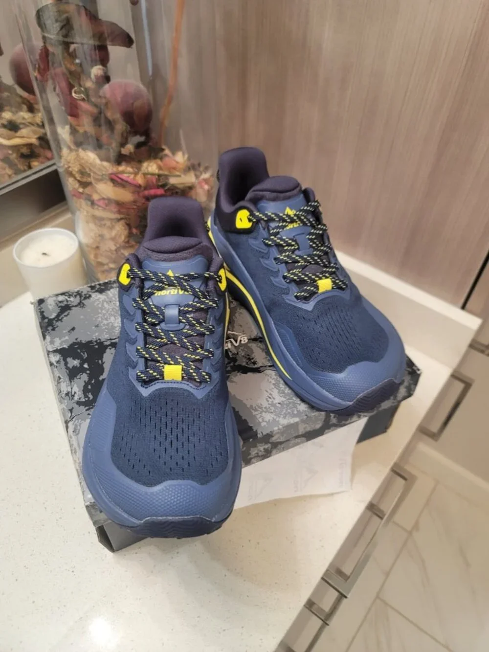 NORTIV 8 Men's Wide Toe Box Running Shoes Sneakers Sz 8.5 New Navy Blue